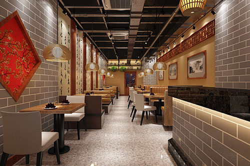 揭阳传统中式餐厅餐馆装修设计效果图