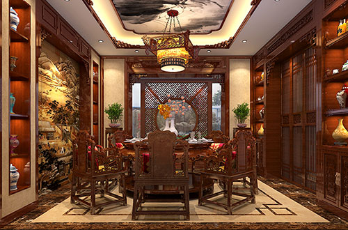 揭阳温馨雅致的古典中式家庭装修设计效果图